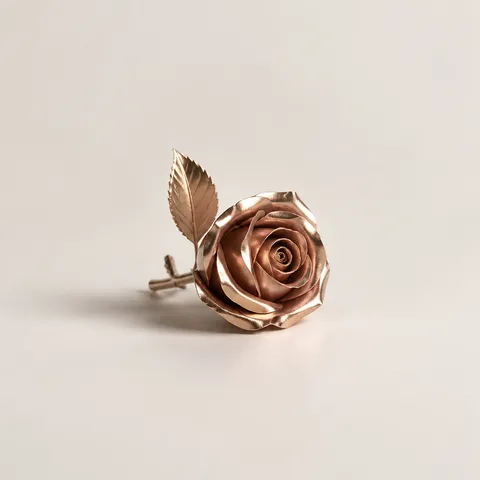 Isolated Metallic Rose