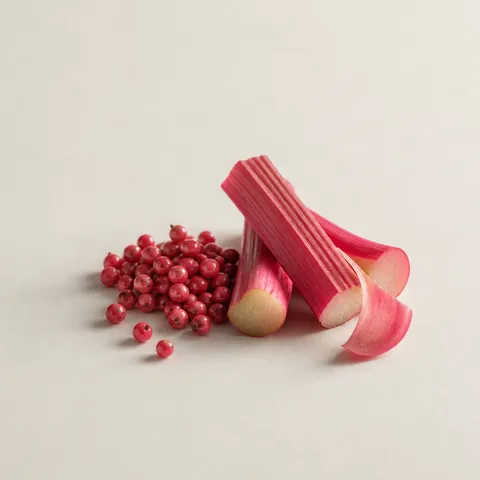 Peruvian Pink Pepper and Amalfi Rhubarb