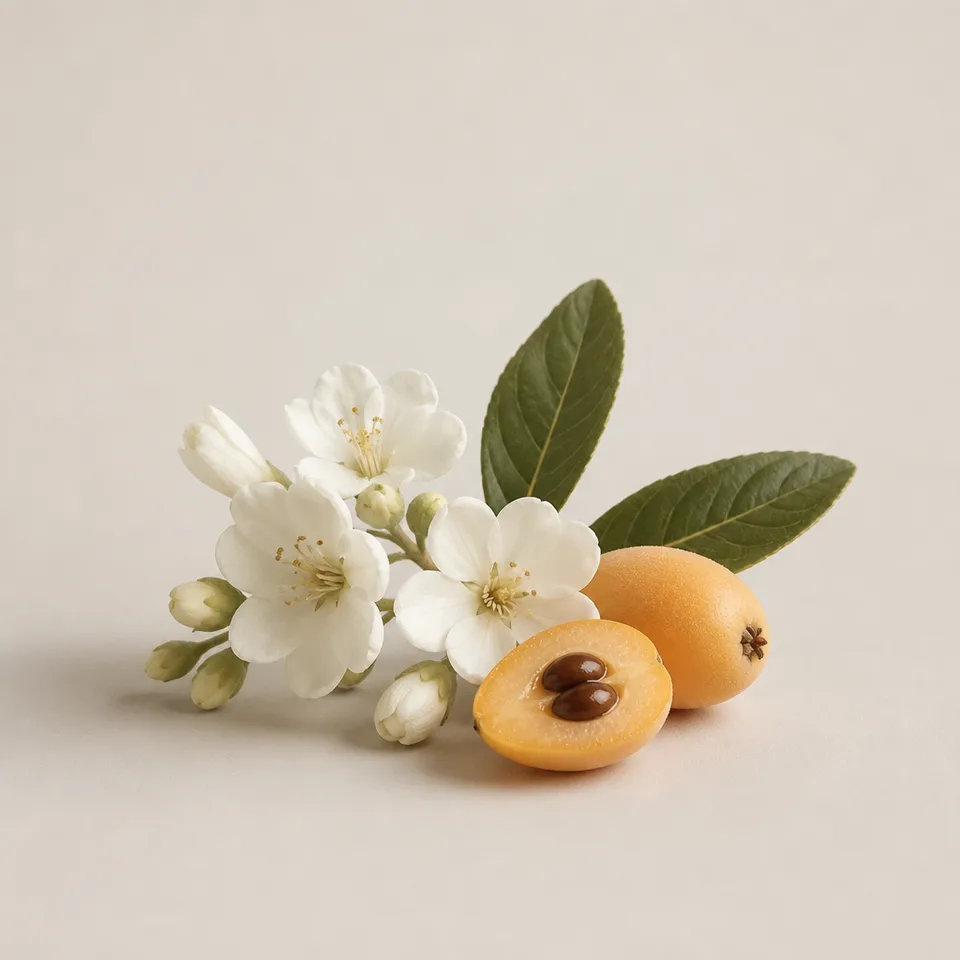 Biwa Flower and Fruit