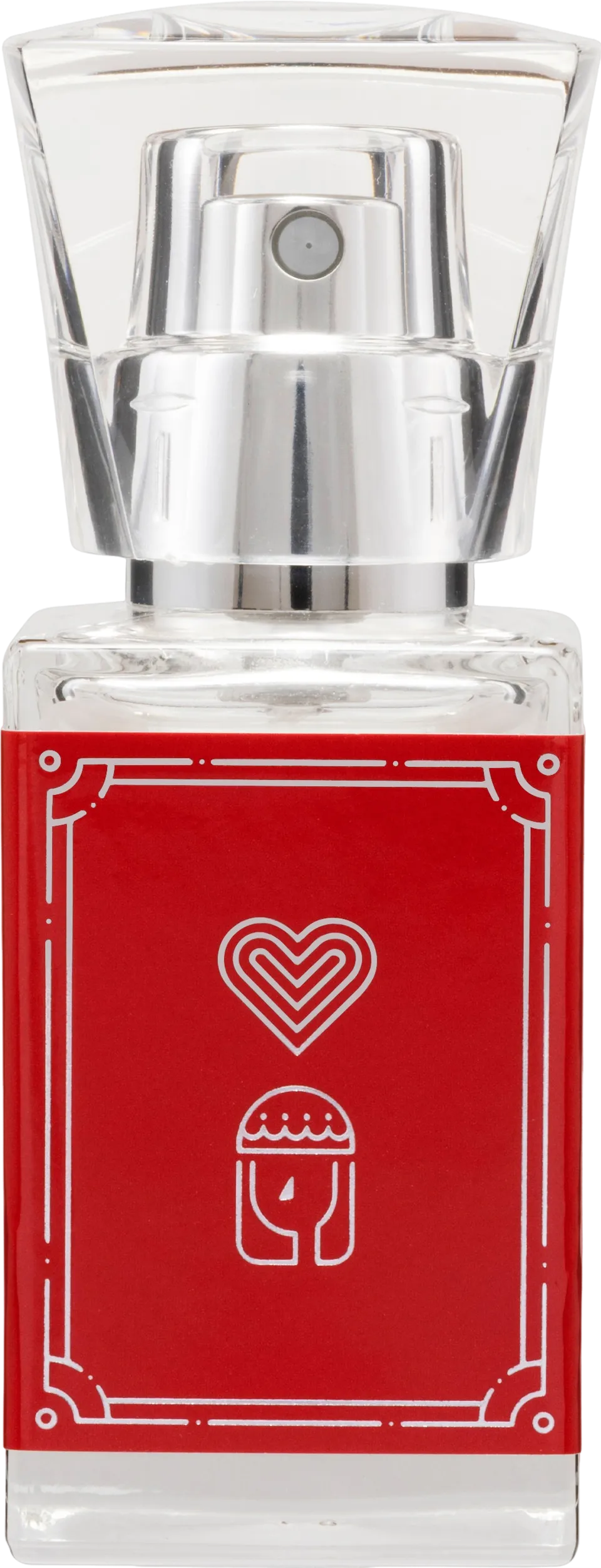 R fragrance Heart 15 mL eau de parfum bottle, front view