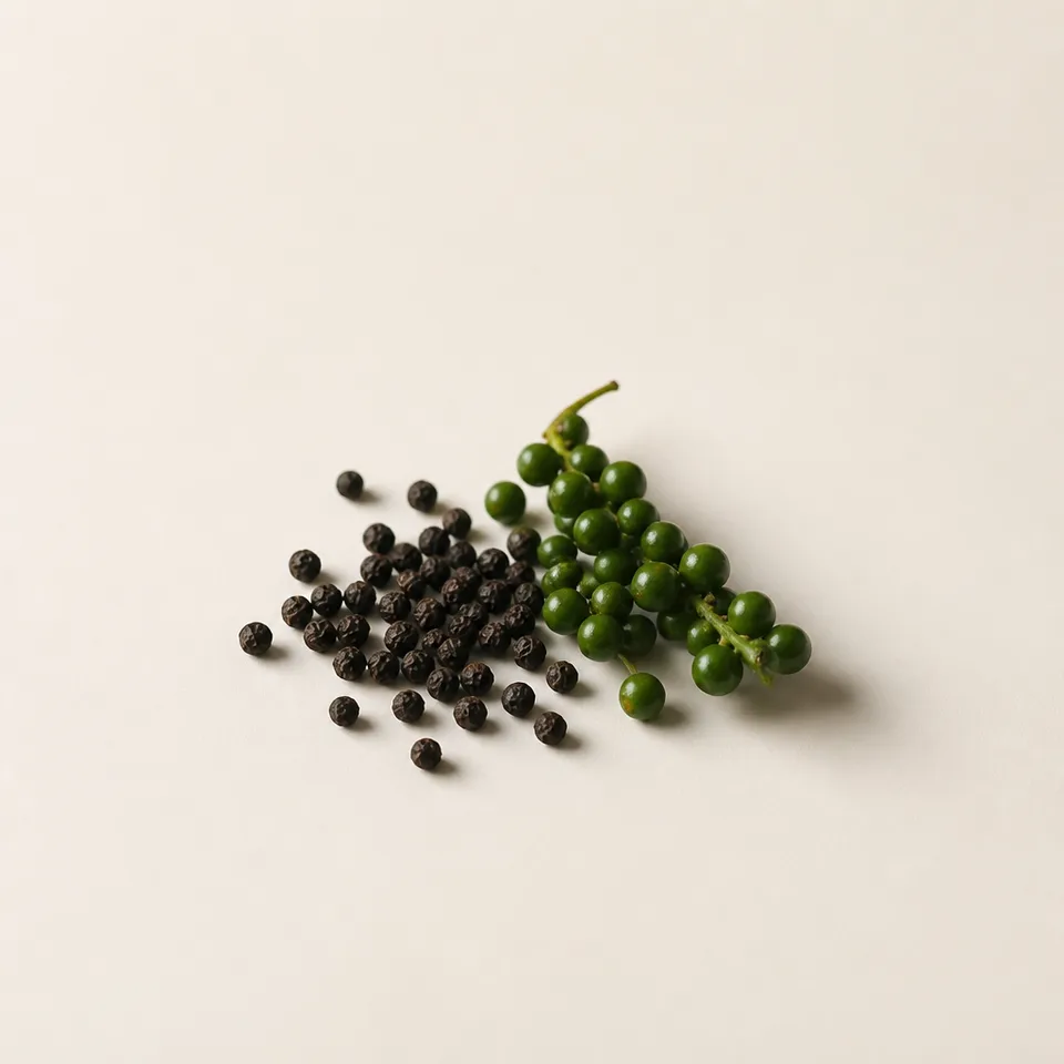 Black Pepper and Green Pepper