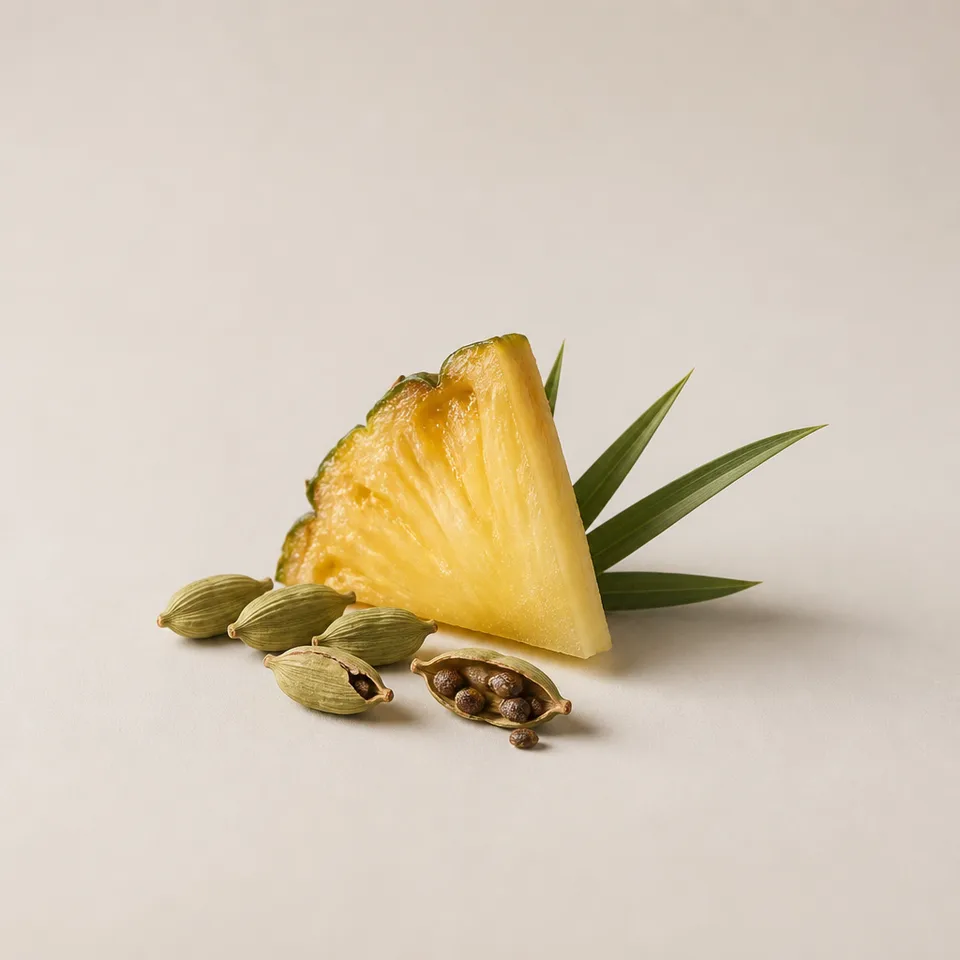 Cardamom from Zanzibar and Brazilian Pineapple