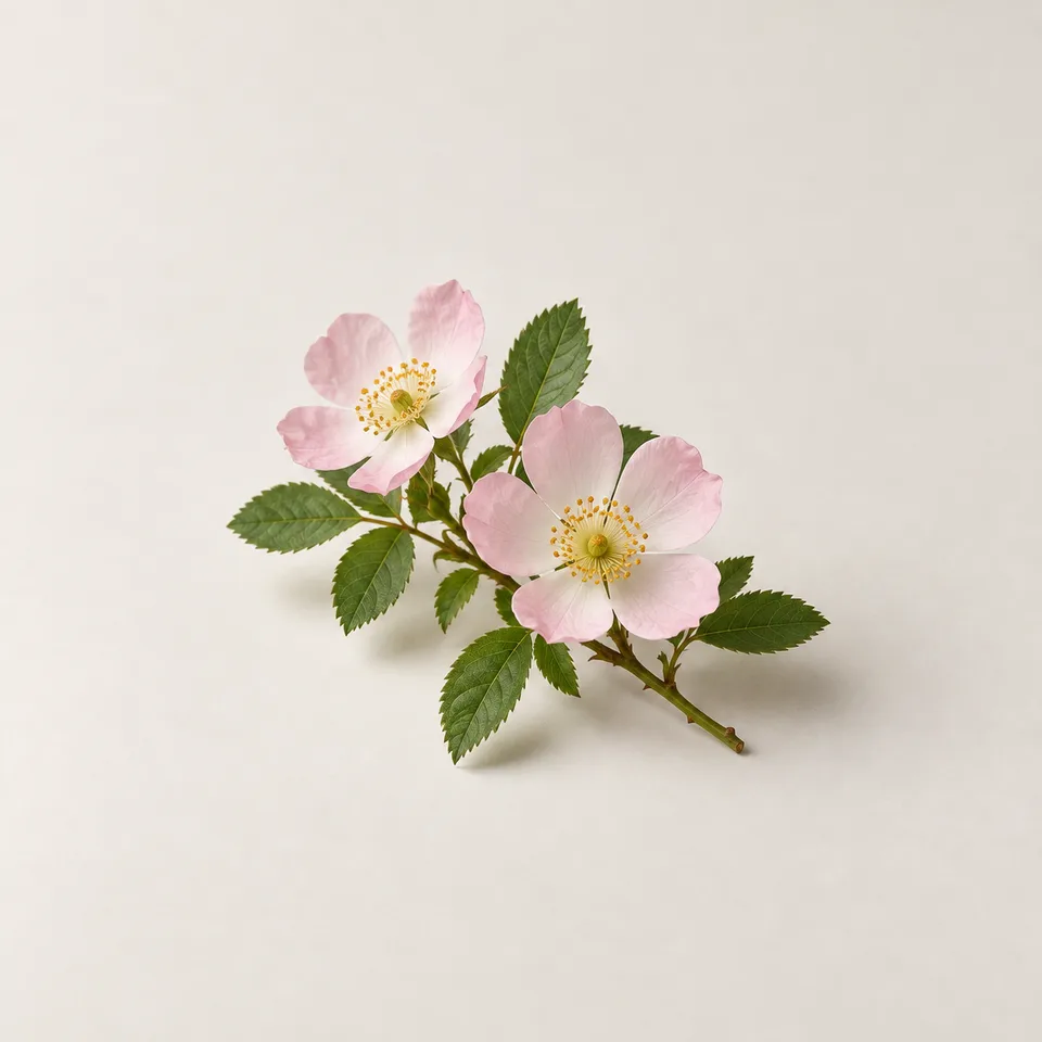 wild-rose fragrance note botanical illustration