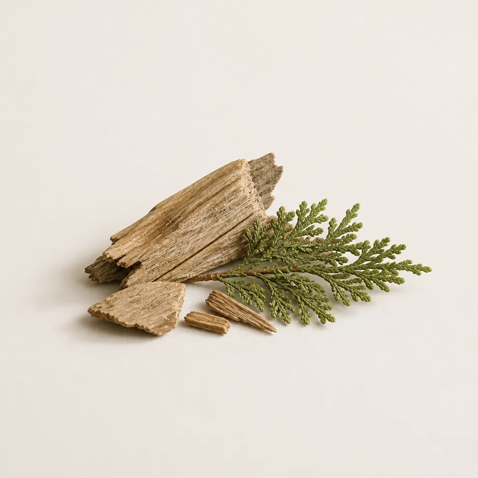 Blue Cypress — representative note illustration